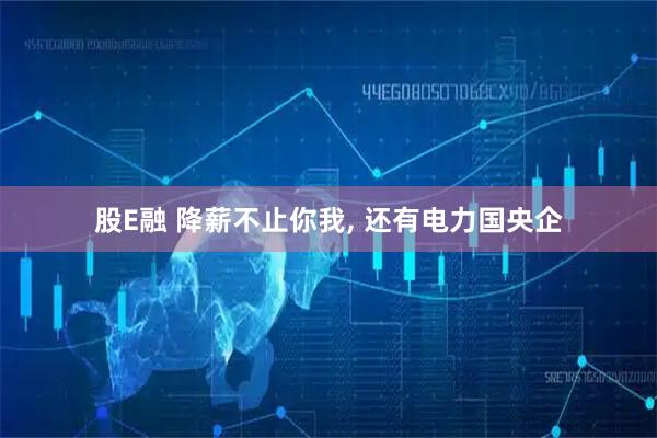 股E融 降薪不止你我, 还有电力国央企