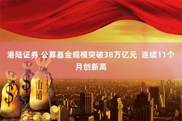 港陆证券 公募基金规模突破38万亿元  连续11个月创新高