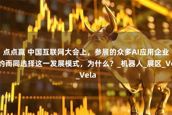 点点赢 中国互联网大会上，参展的众多AI应用企业不约而同选择这一发展模式，为什么？_机器人_展区_Vela